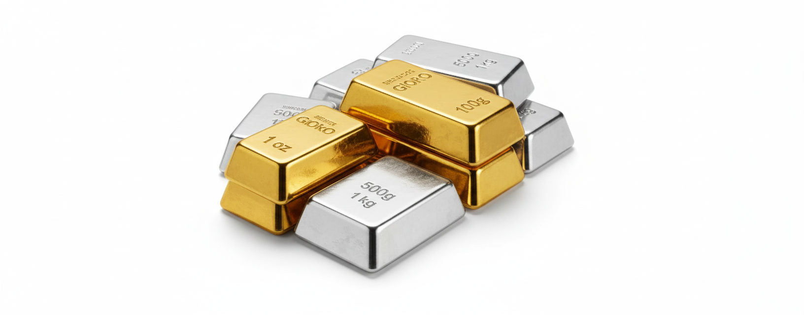 Gold- und Silberbarren aus Feingold 999,9 und Feinsilber – Anlageedelmetalle bei GIORO