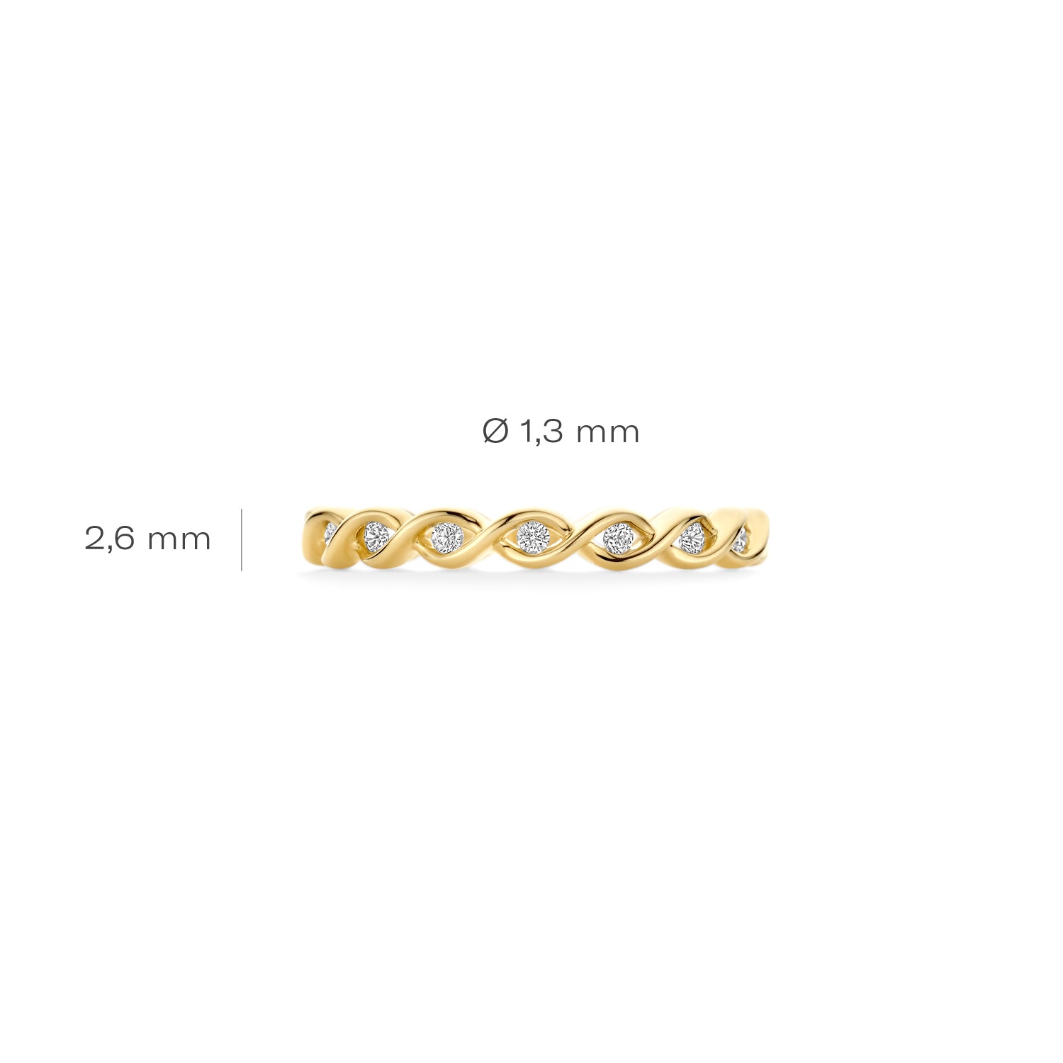 Treccia – Filigraner 585er Gelbgold Stapelring