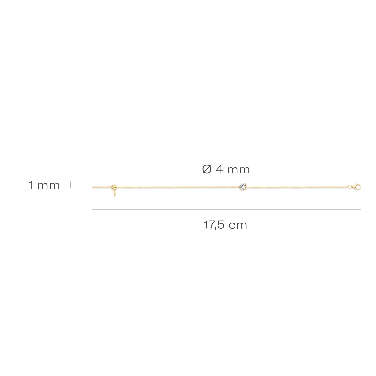 Armband Luce 585er Gelbgold mit Zirkonia