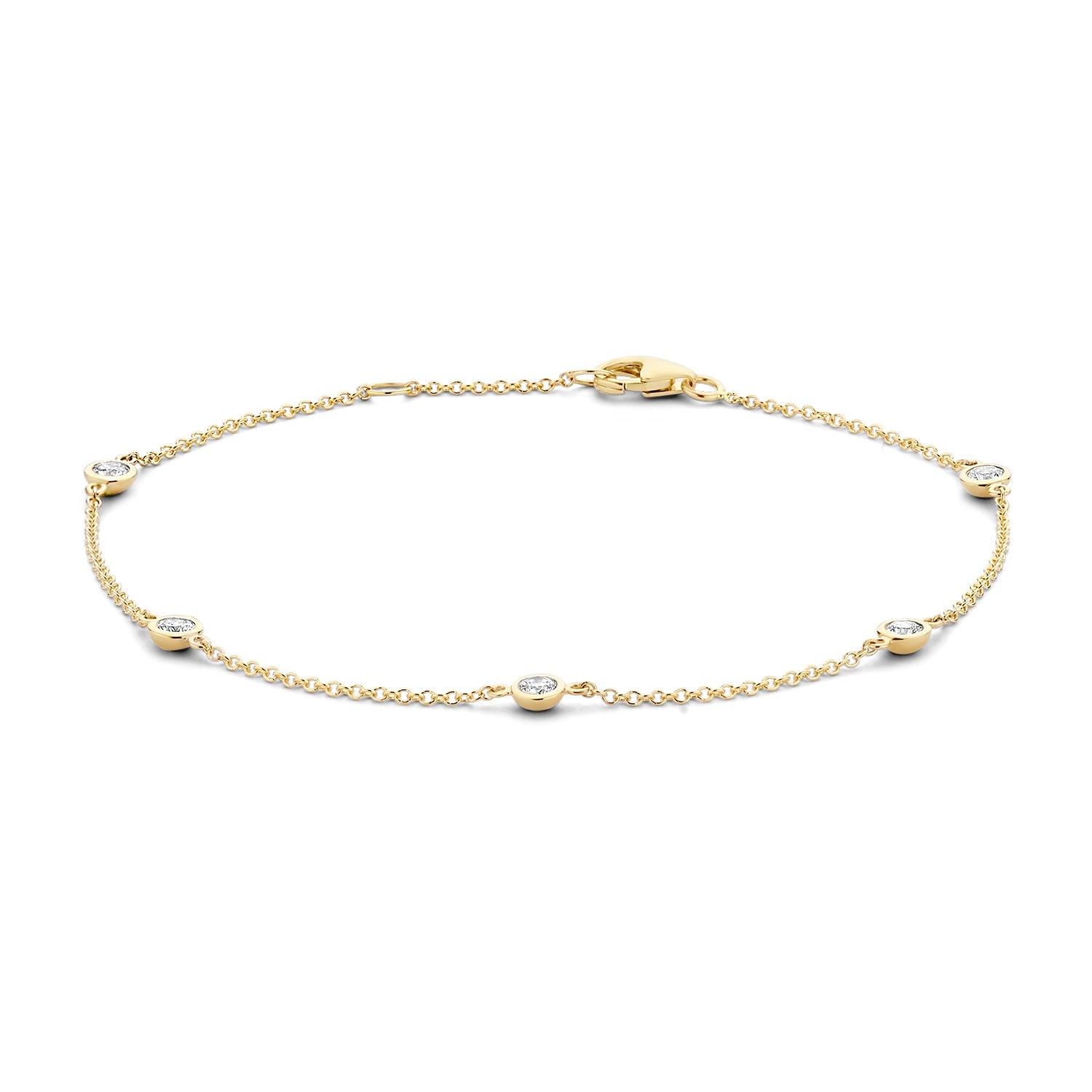 Elira – Zartes Armband aus 585er Gelbgold mit Zirkonia