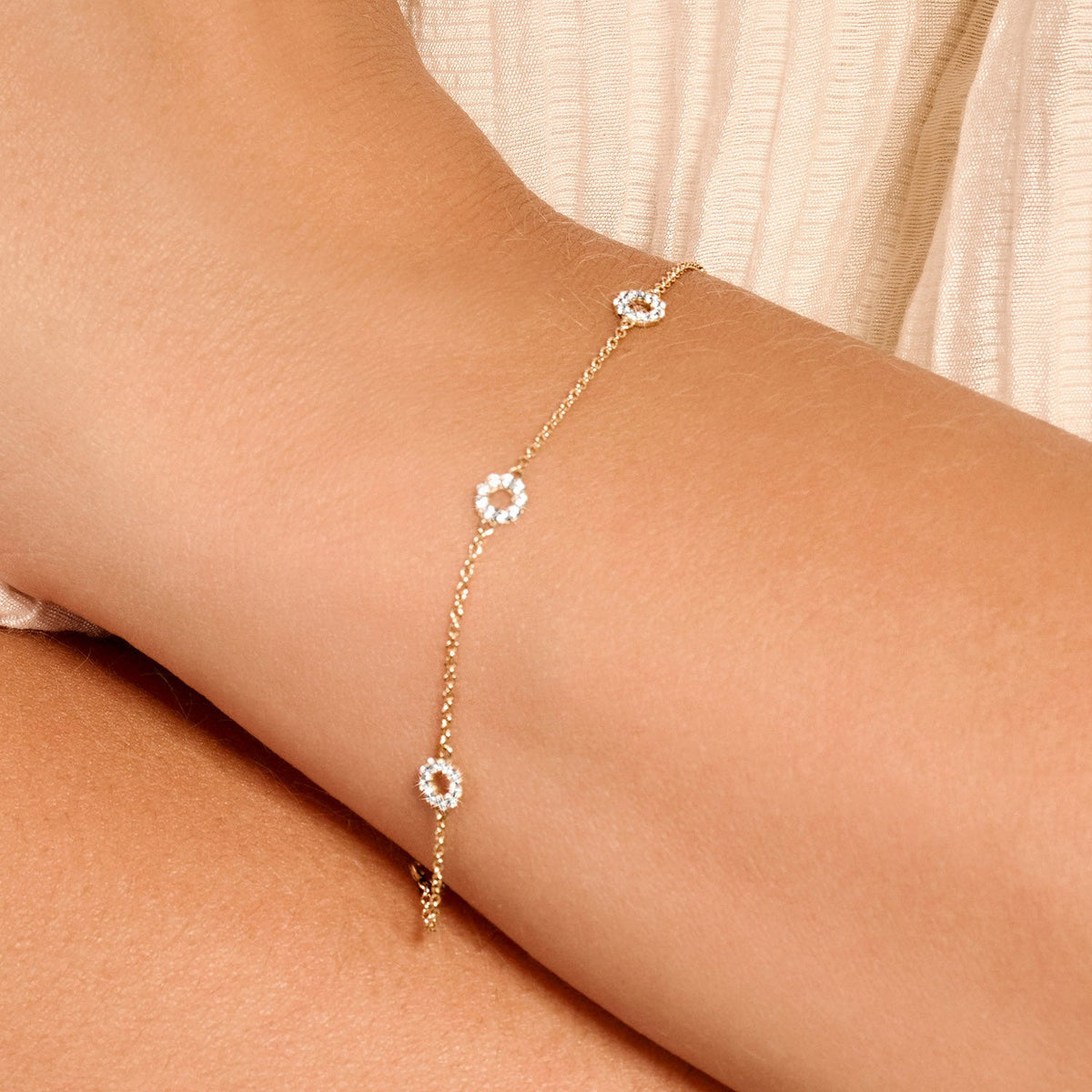 CALISTA – Armband aus 585 Gelbgold mit Zirkonia