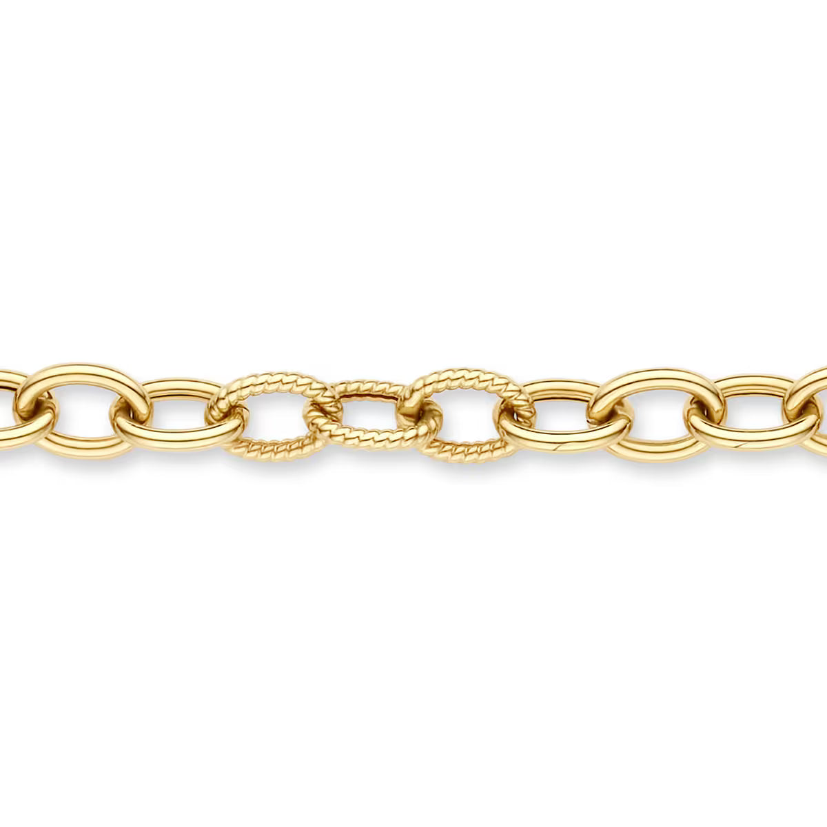 Armband Elaris – Gelbgold 585, stilvolles Jasseron-Glied