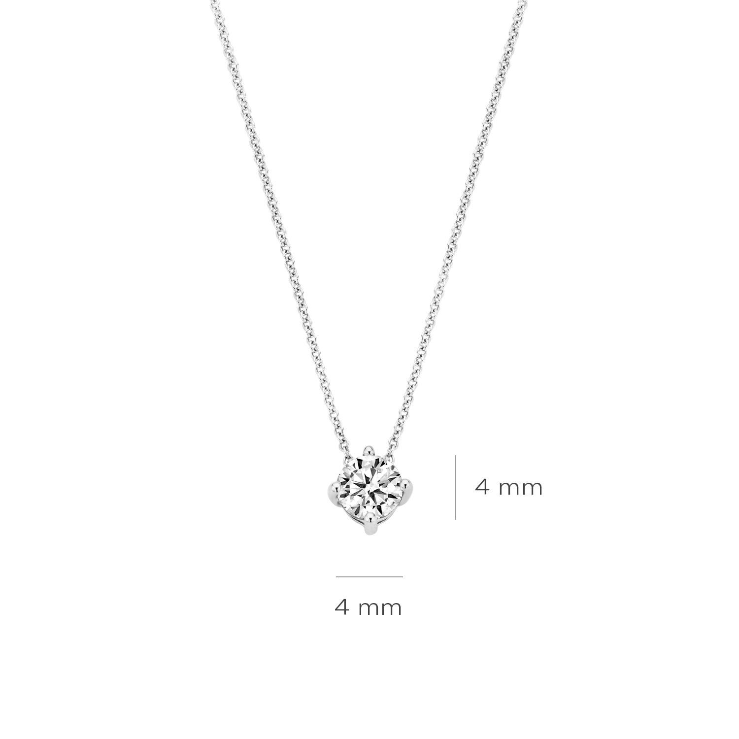 Velina – Halskette aus 585er Weißgold mit Zirkonia-Anhänger