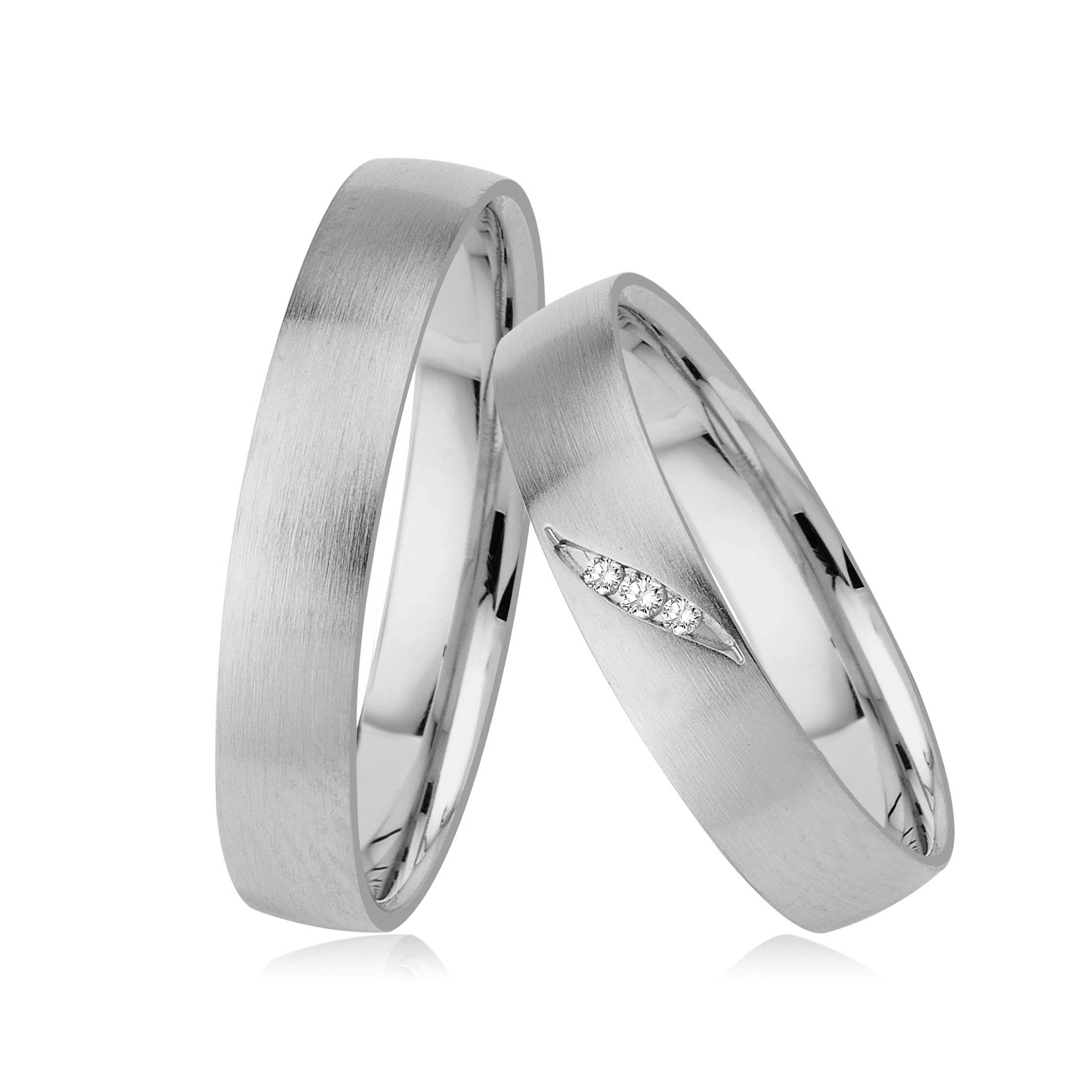 GIORO Tropea Platin-Trauringe mit handgefassten Brillanten – Edles Design aus massivem Platin