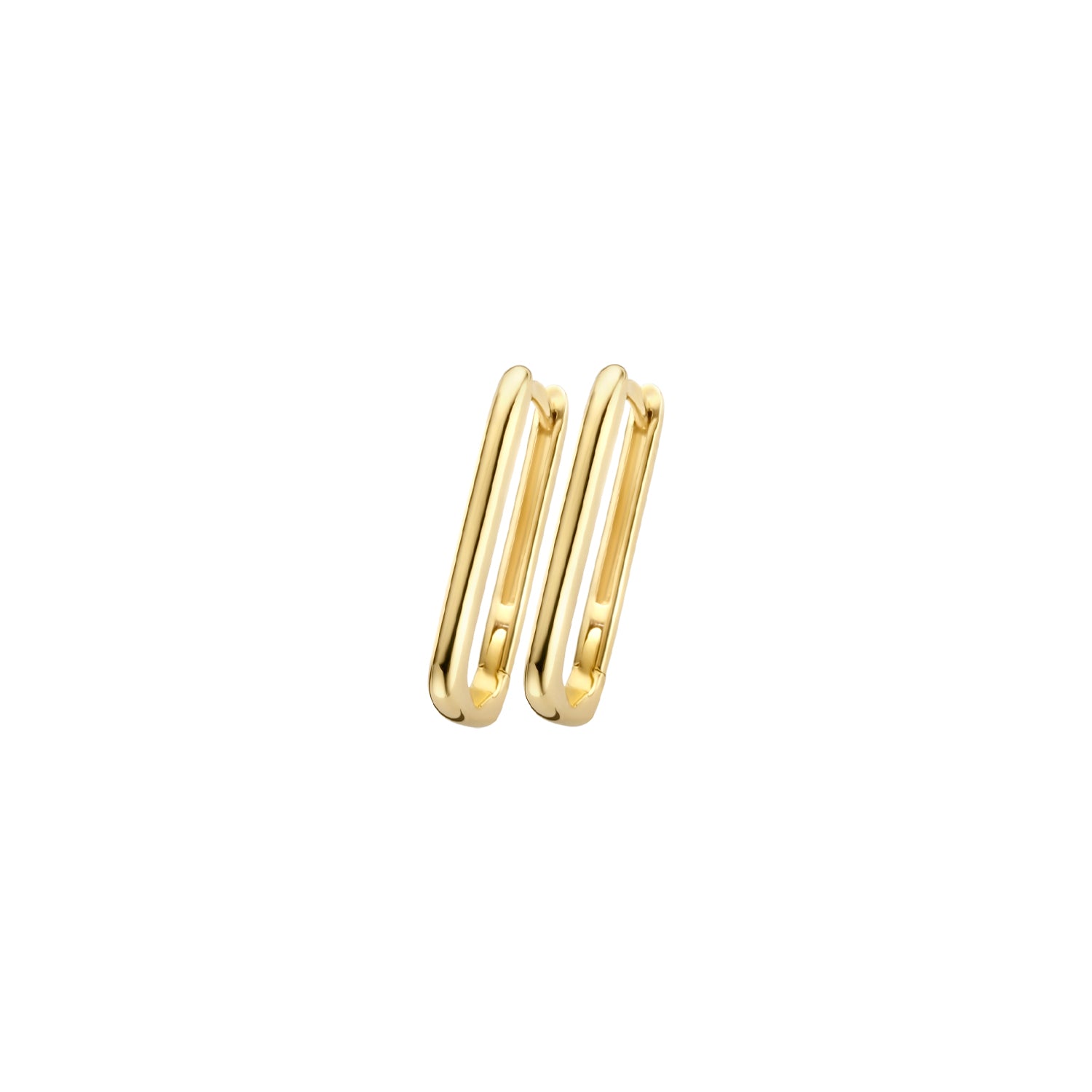 GIORO Linea – Rechteckige Creolen aus 585 Gelbgold