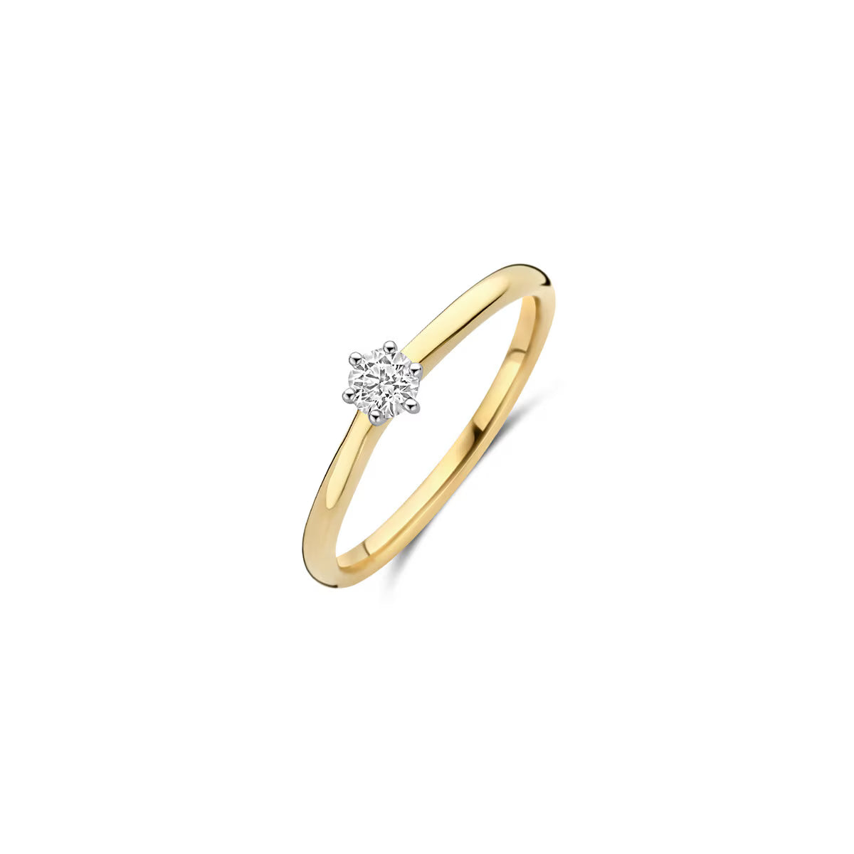 GIORO Lumina – 585 Gold Damenring & Verlobungsring mit Labordiamant