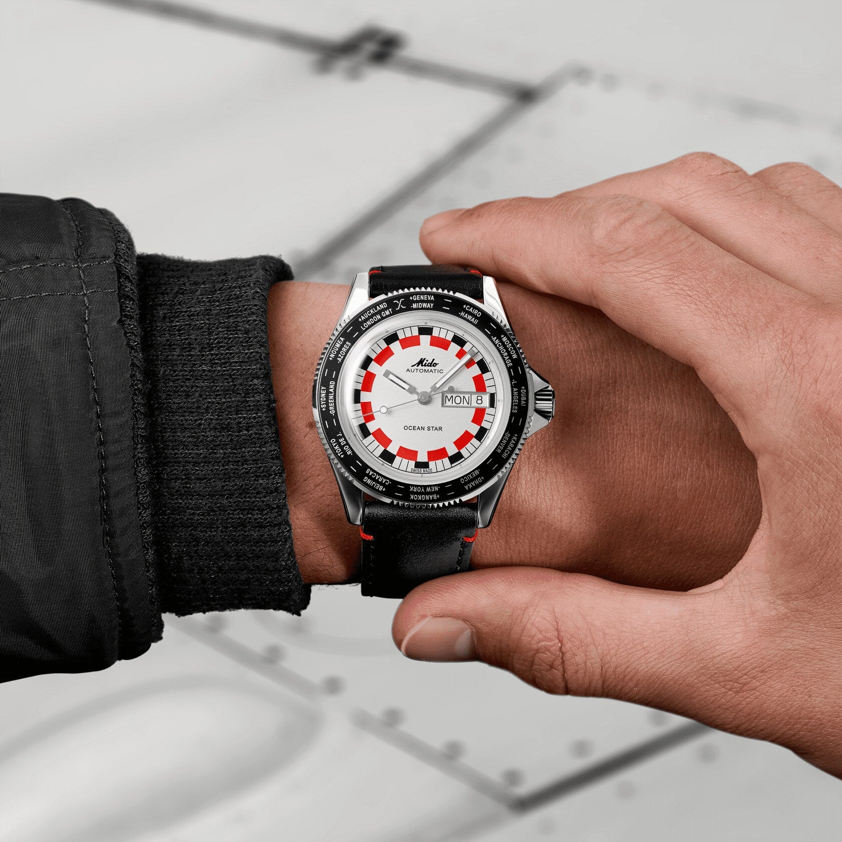 MIDO Ocean Star Worldtimer M026.830.16.030.00 - ∅ 40.5mm