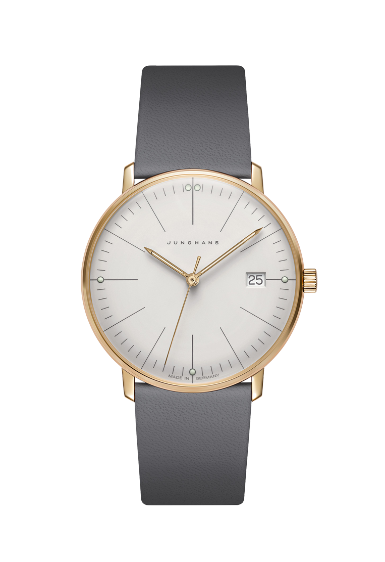 Junghans max bill Damen 32,7 mm Sandgold Leder Ref 47785302