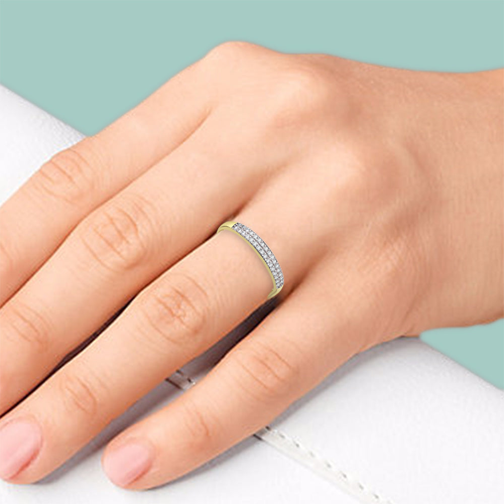 GIORO Adara Ring in 585 Gold mit handgefassten Kristallen