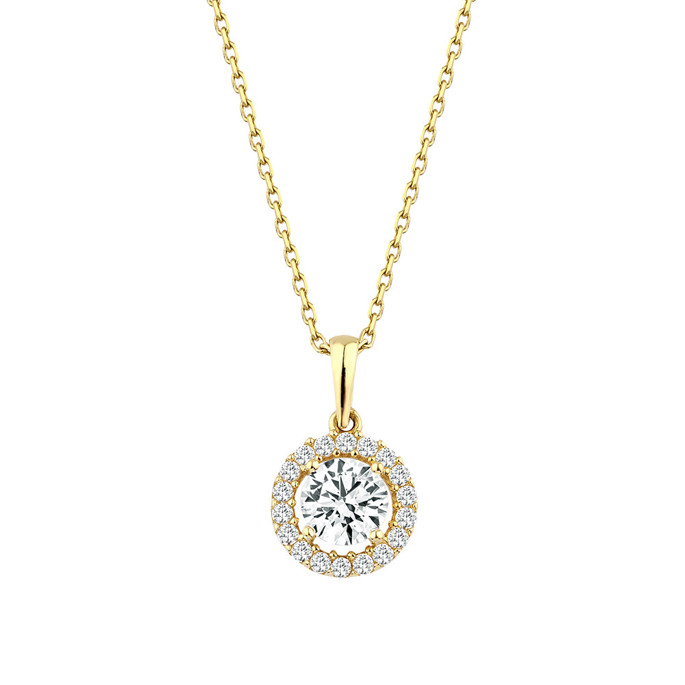 GIORO Leoni 585 gold necklace with hand-set stones