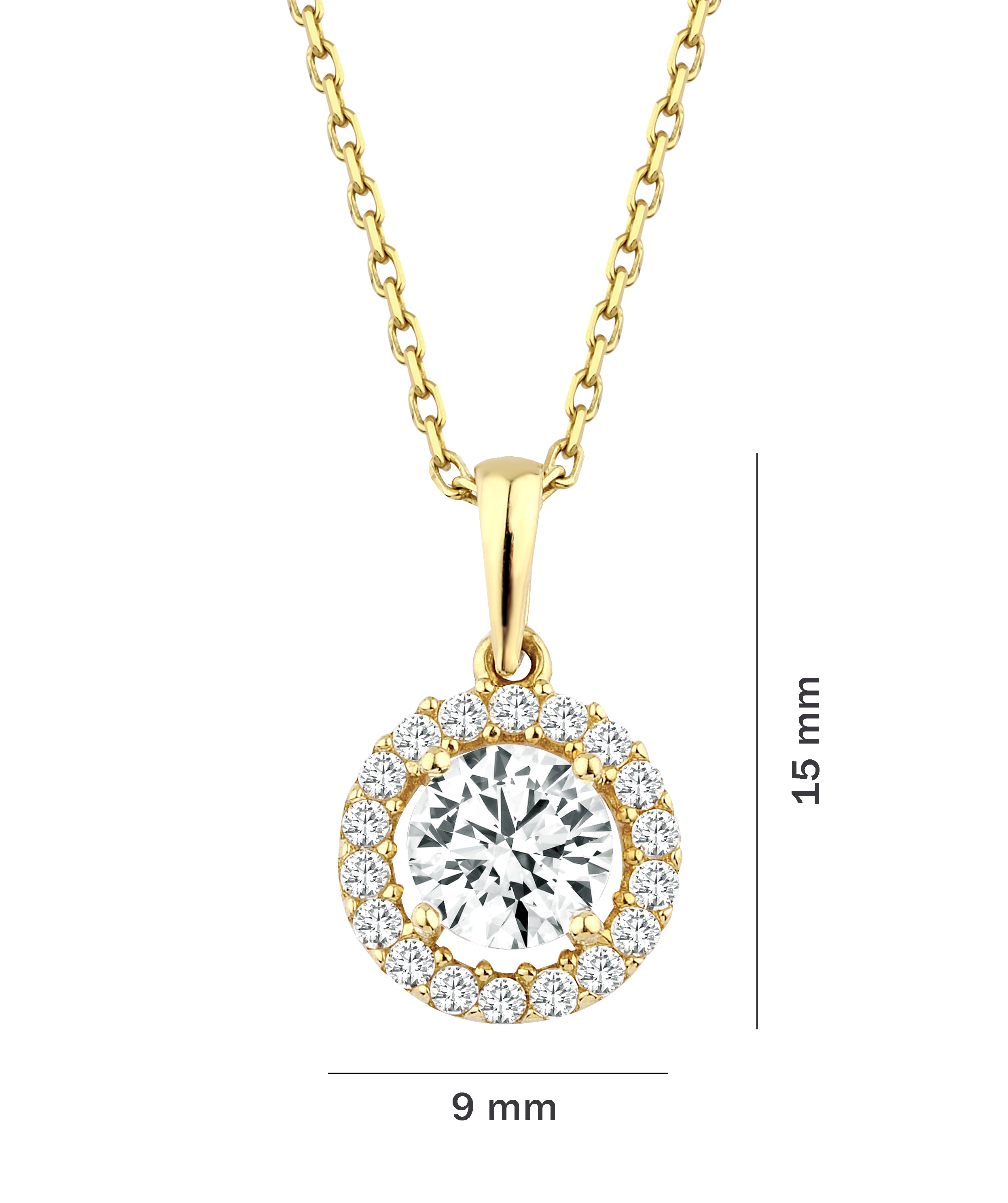 GIORO Leoni 585 gold necklace with hand-set stones