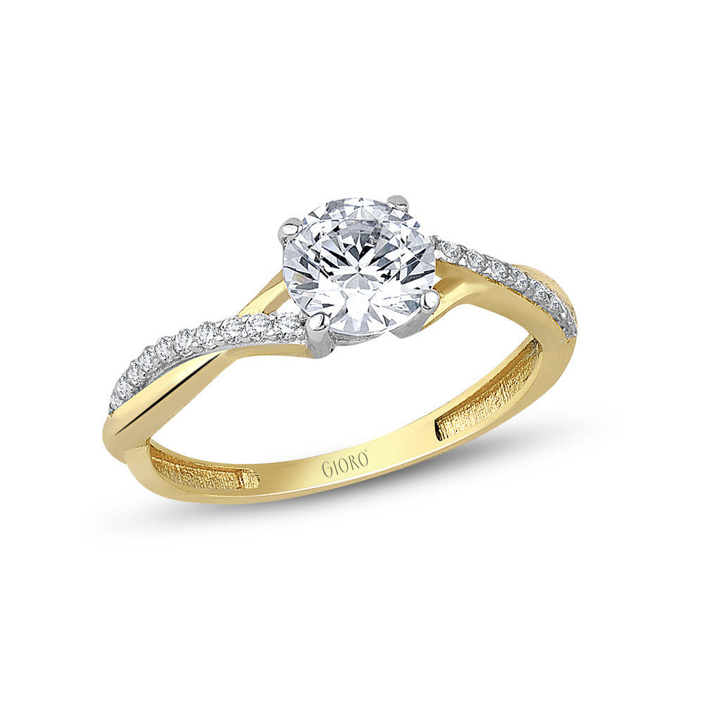 GIORO Annika Ring: Handgefertigt aus 585 Gold und mit handgefassten Kristallen verziert