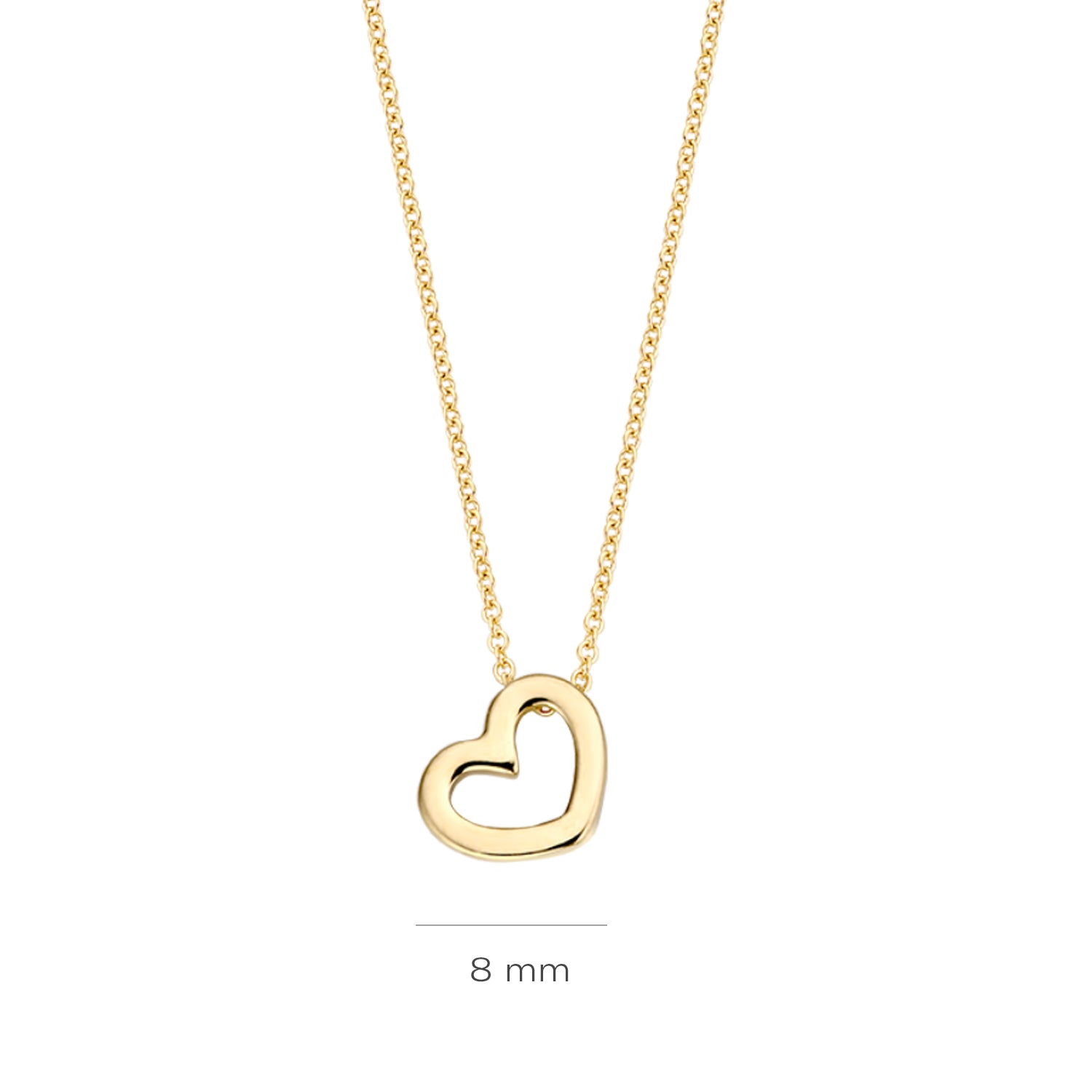 Collier „Meliora“ aus 585er Gelbgold mit Herz-Anhänger