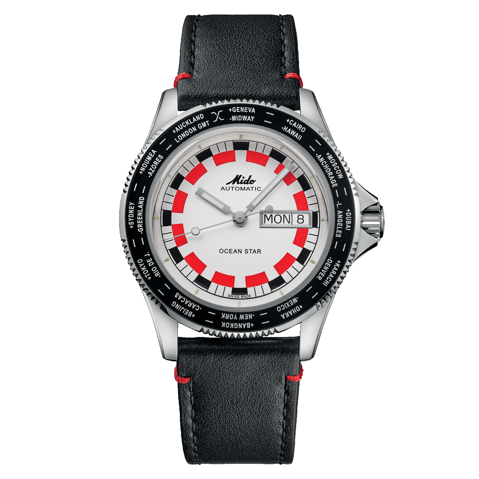 MIDO Ocean Star Worldtimer  M026.830.16.030.00 - ∅ 40.5mm