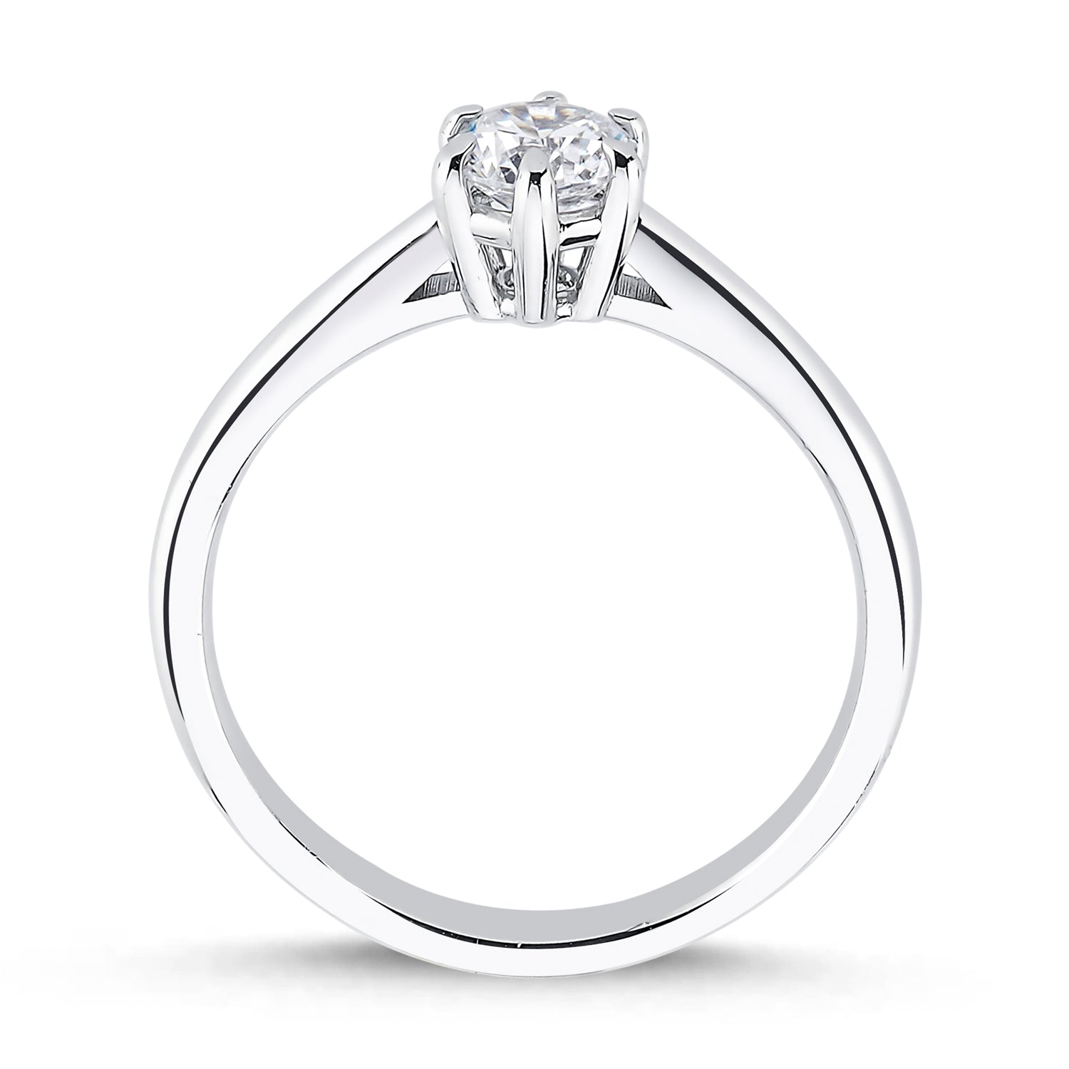 Pure elegance: GIORO Feline 585 white gold engagement ring with 0.20ct diamond