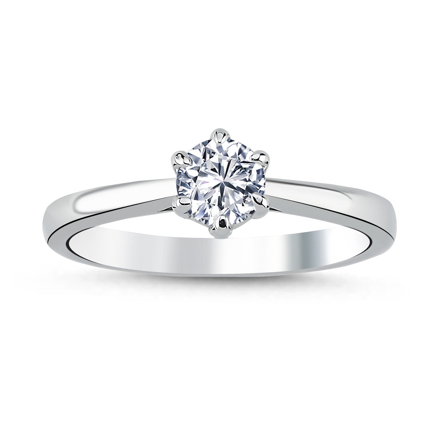 Eleganz pur: GIORO Feline 585 Weißgold Verlobungsring mit 0,20ct Brillant