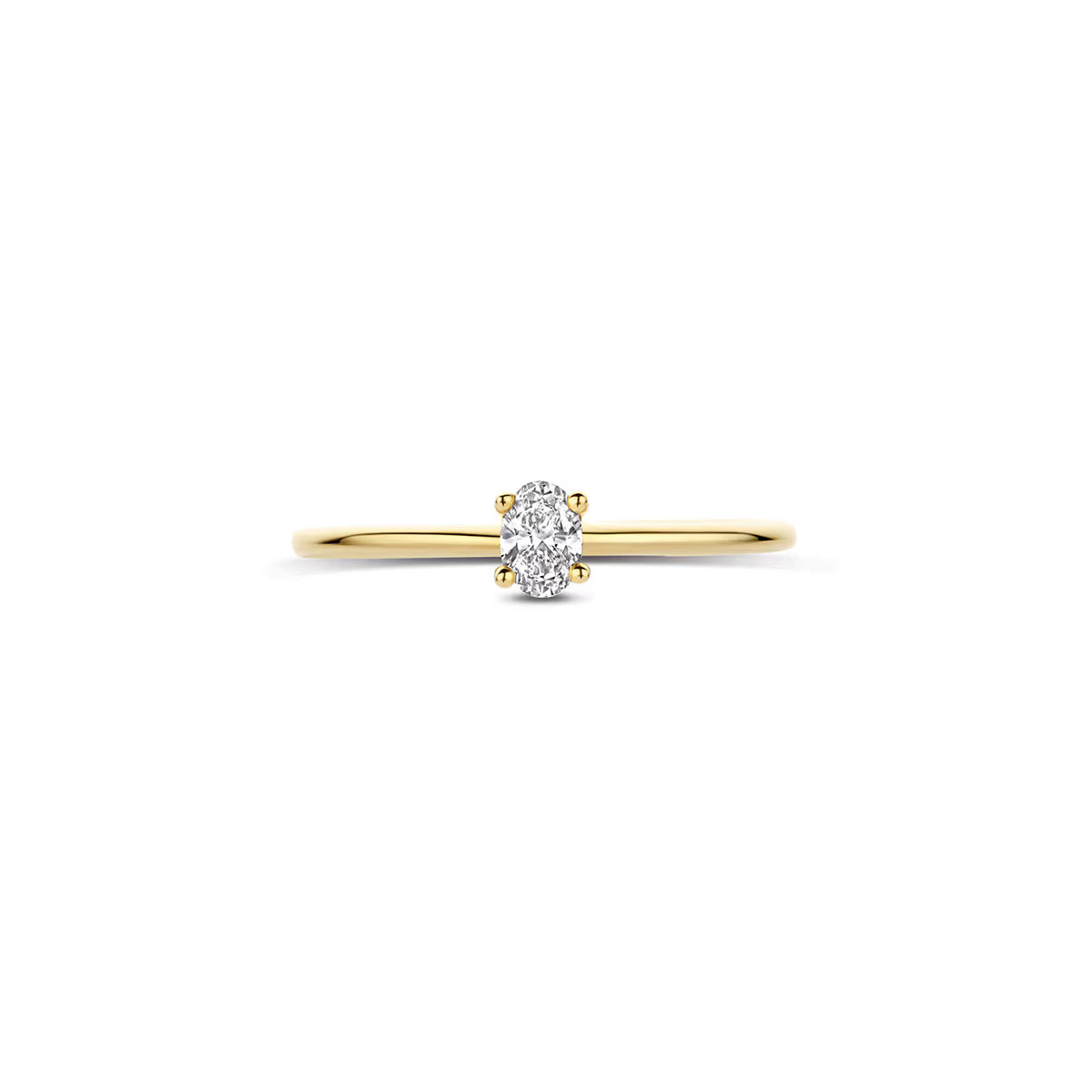 Jubiläumsangebot: ELORIA – Ring 585 Gelbgold mit ovalem Lab Grown Diamant, 0,20 ct