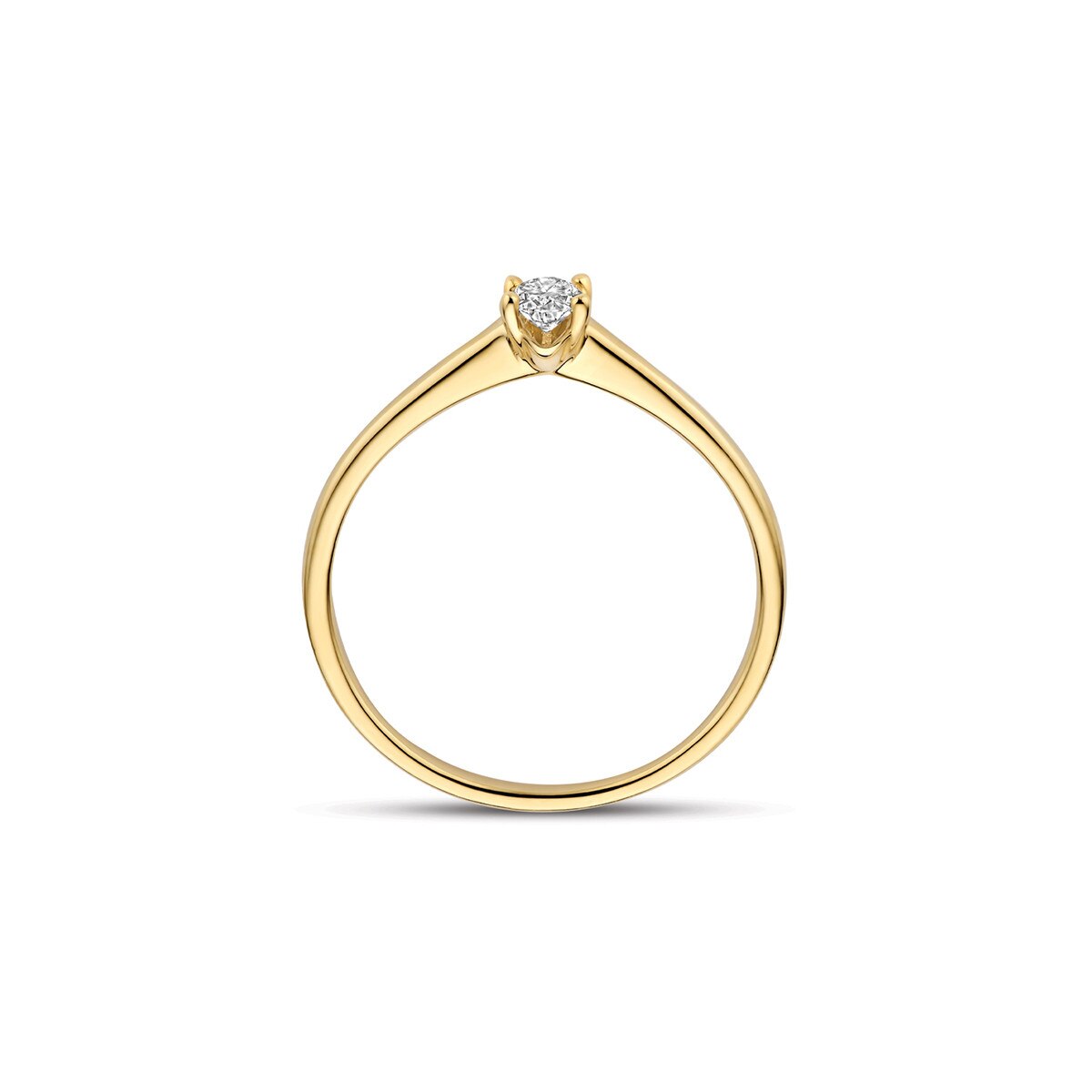 Jubiläumsangebot: ELORIA – Ring 585 Gelbgold mit ovalem Lab Grown Diamant, 0,20 ct