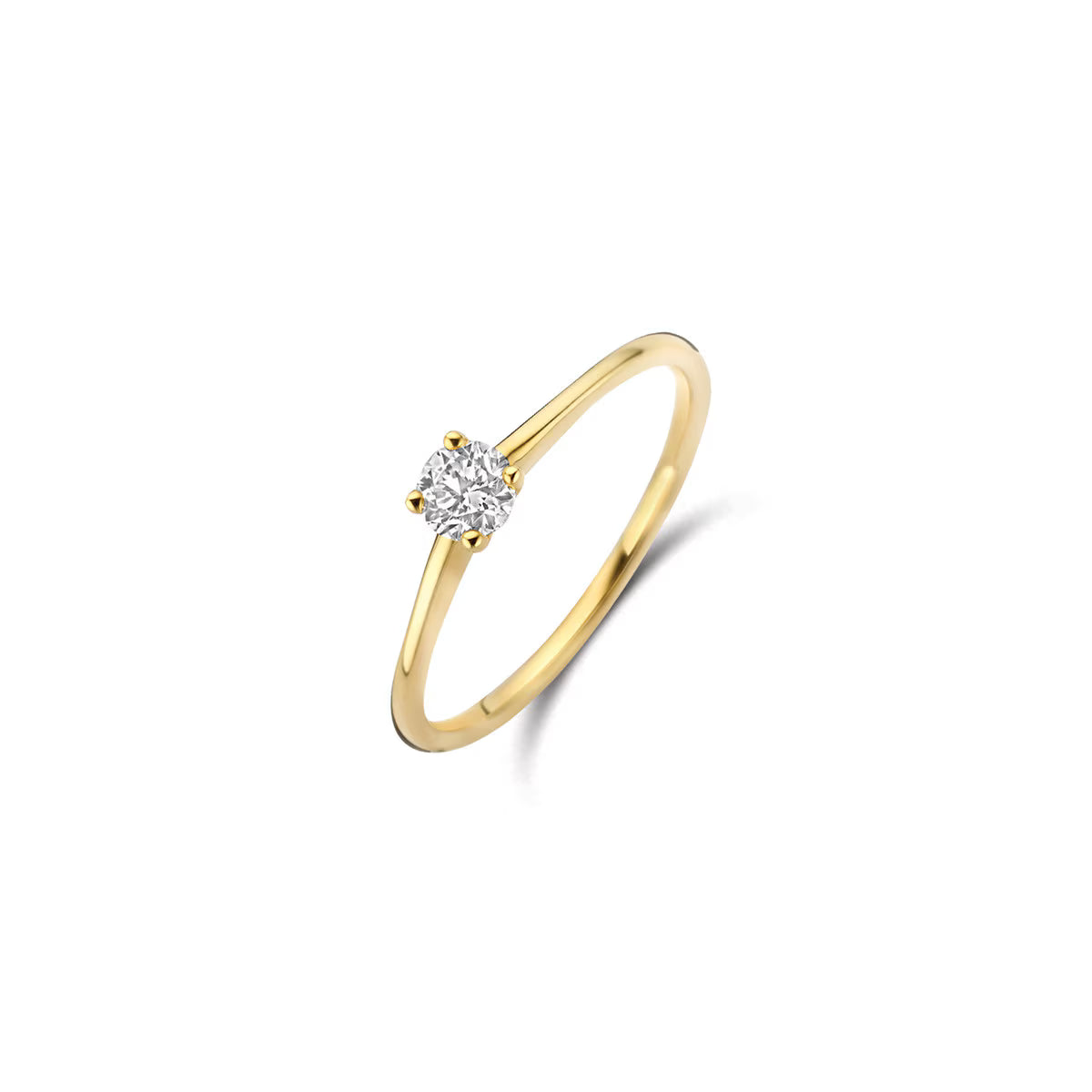 LUCERA – Verlobungsring & Damenring 585 Gelbgold mit Lab Grown Diamant, 0,20 ct