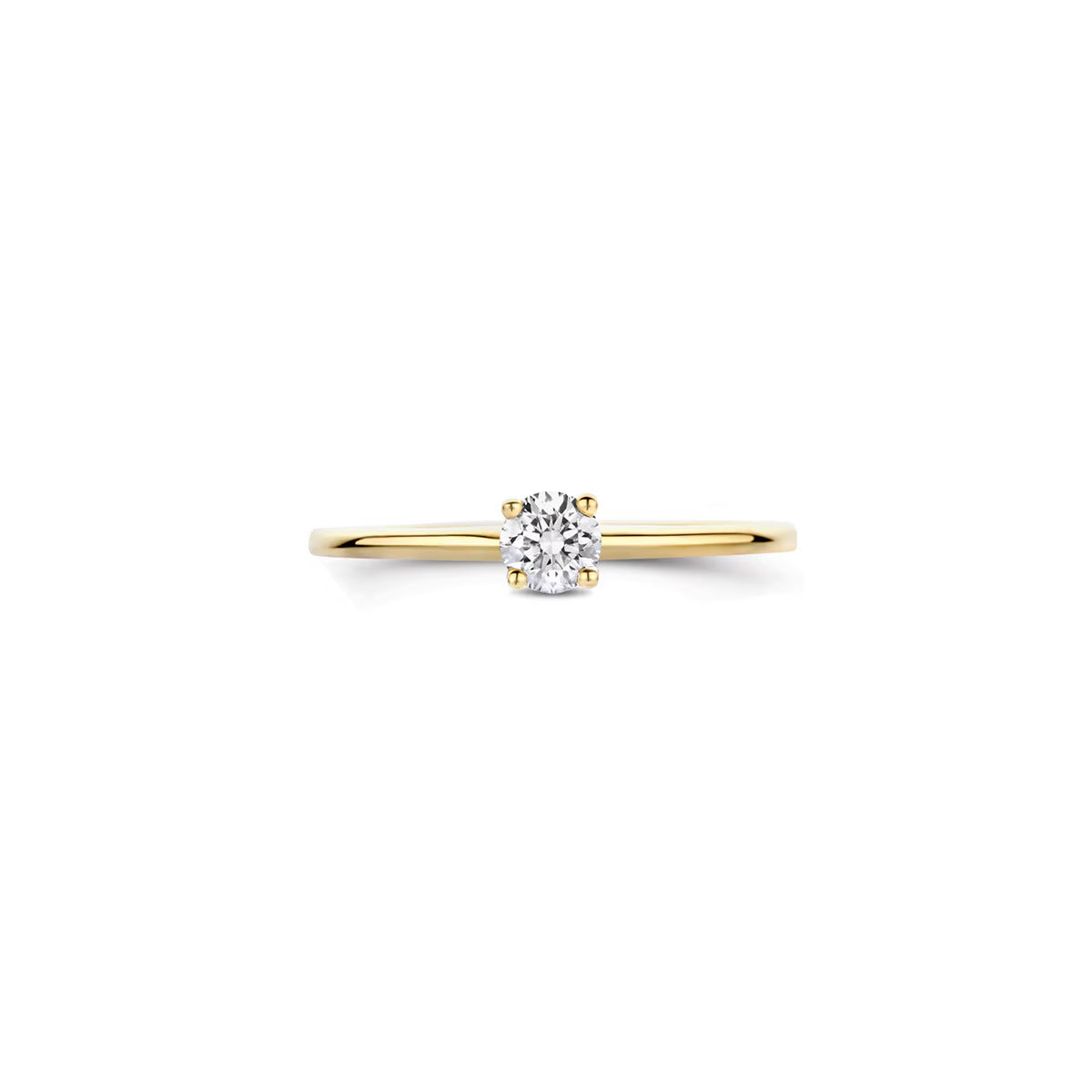 LUCERA – Verlobungsring & Damenring 585 Gelbgold mit Lab Grown Diamant, 0,20 ct
