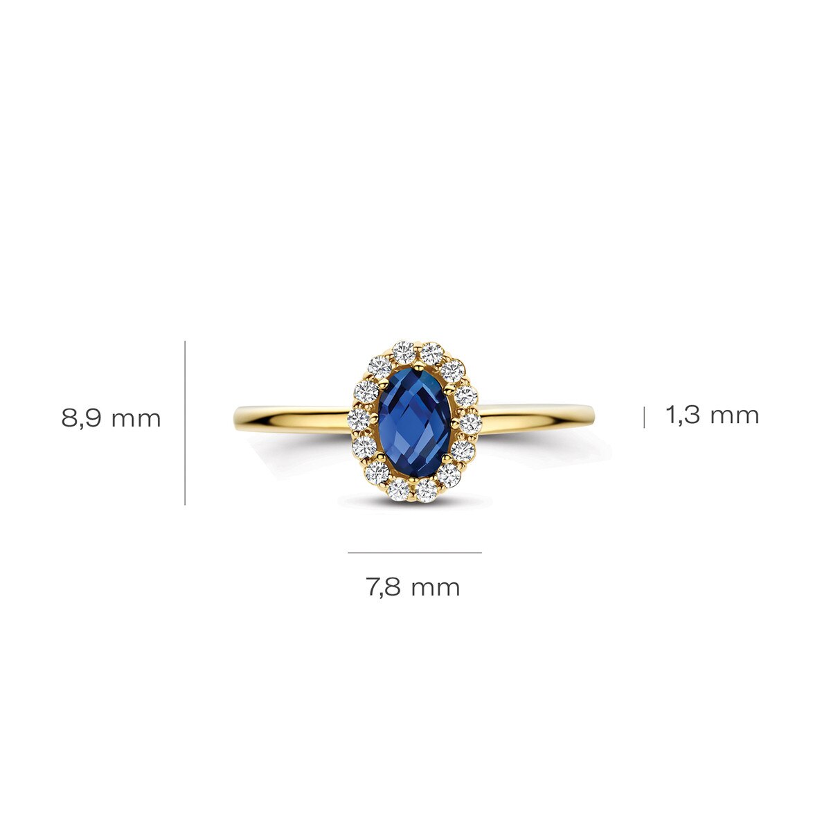 Jubiläumsangebot: AZURIA – Bicolor-Ring 585 Gold mit Lab Grown Diamanten, 0,63 ct