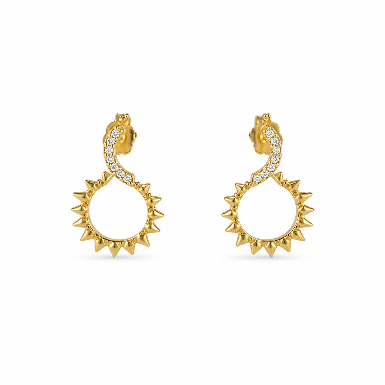 Luzia: Exquisite 14k yellow gold earrings – Sunshine Collection