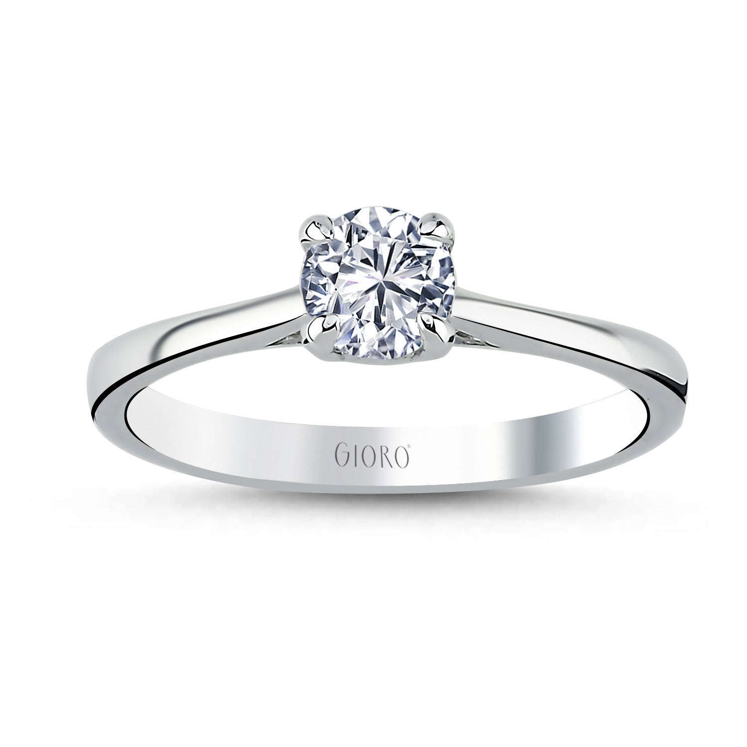 Mariella engagement ring in 925 silver with hand-set crystal
