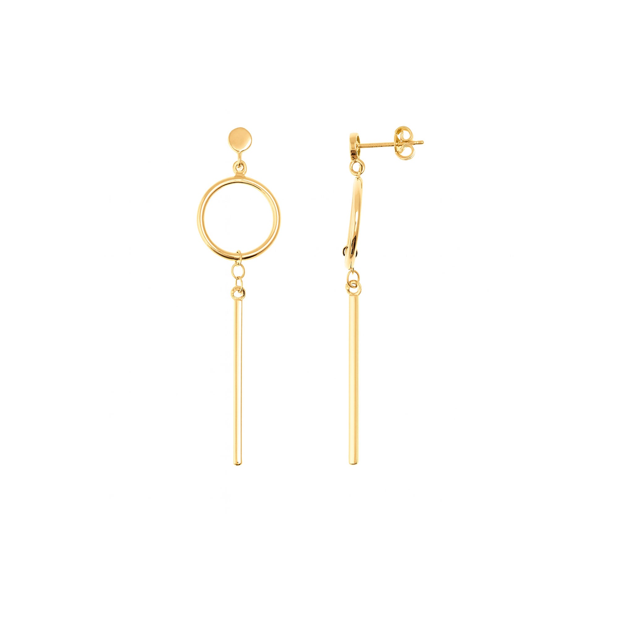 Zaria Ohrringe aus 585er Gelbgold, poliert – GIORO Schmuckdesign