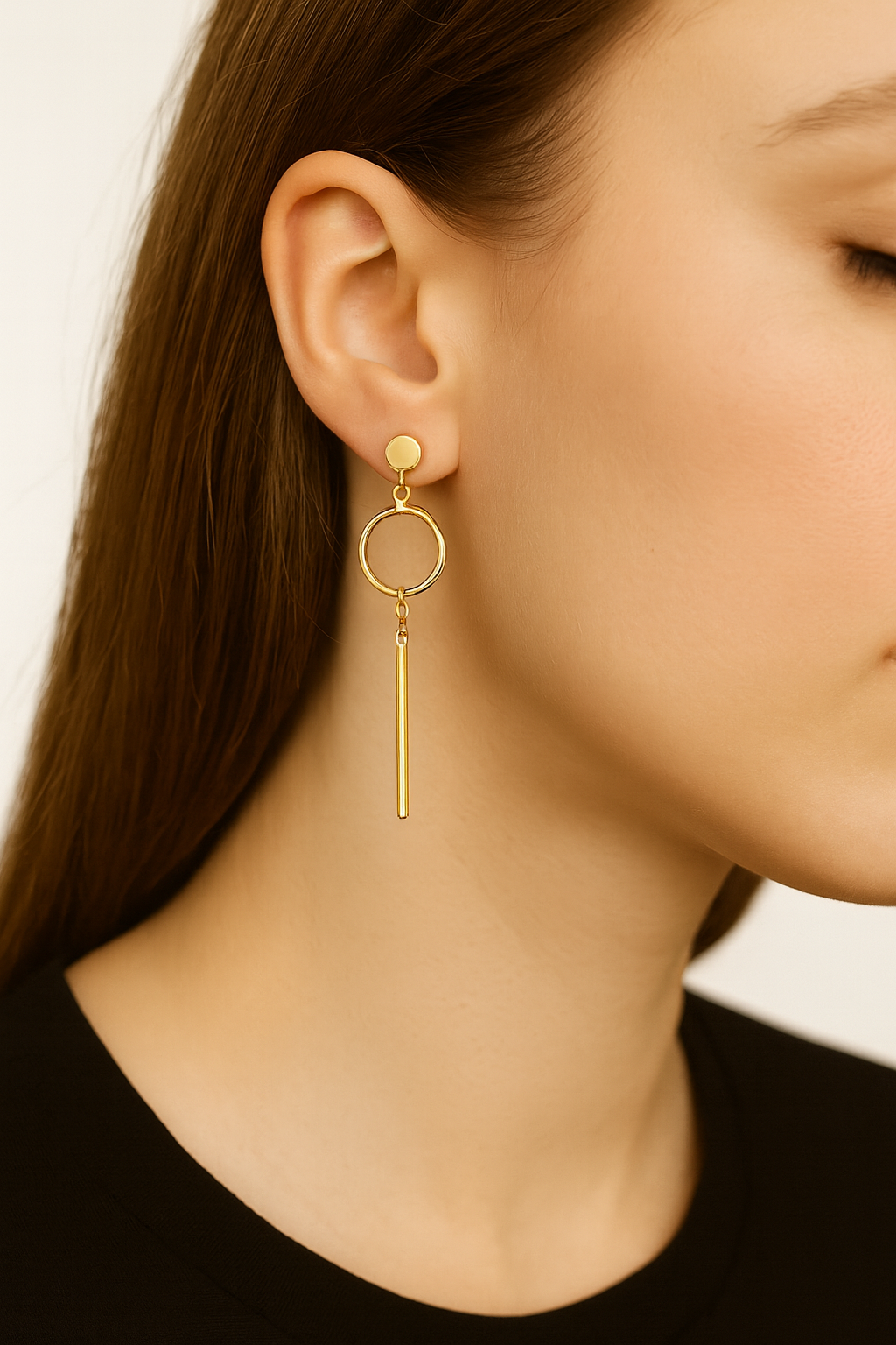 Getragene Zaria Ohrringe aus 585er Gelbgold, poliert – GIORO Schmuck