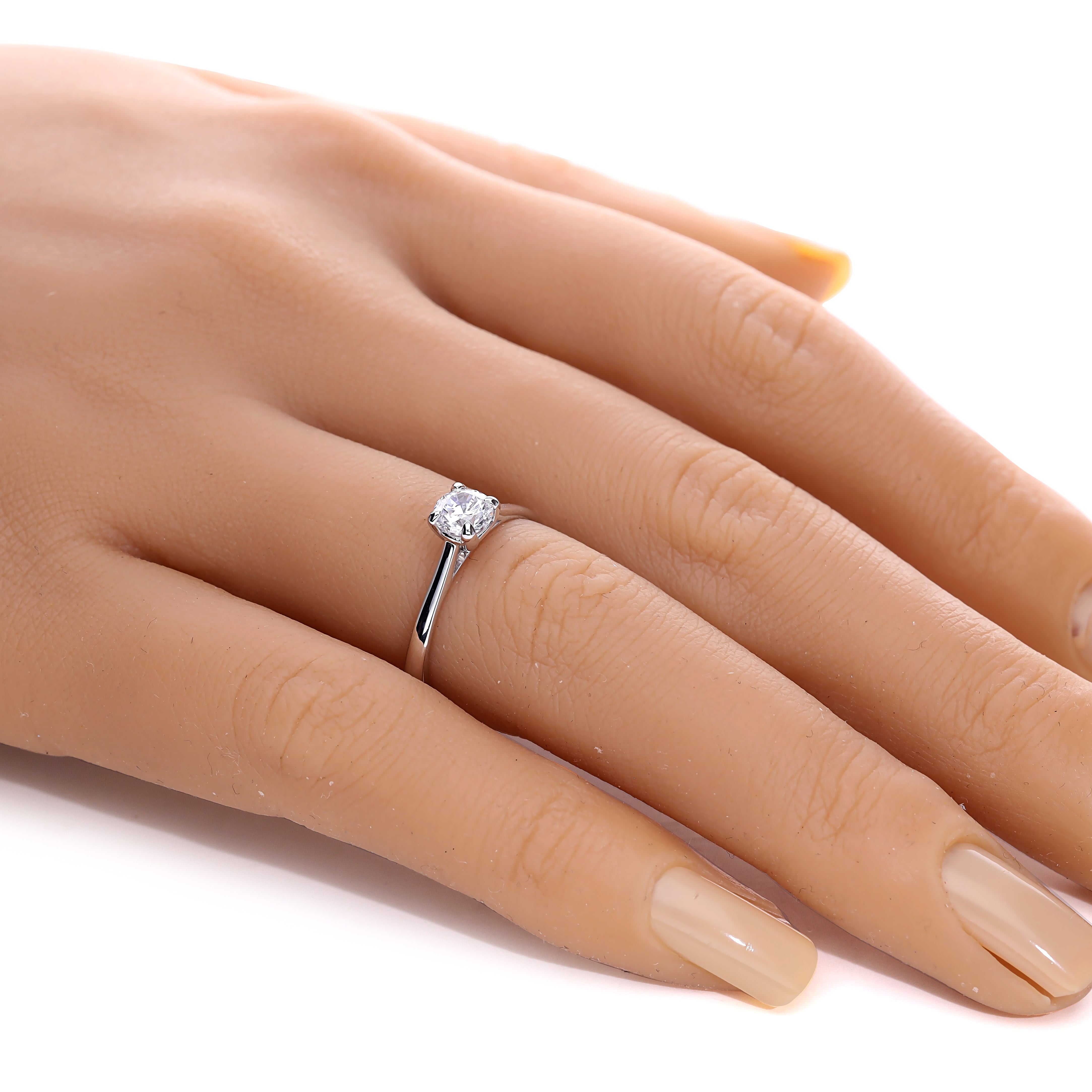 Mariella engagement ring in 925 silver with hand-set crystal