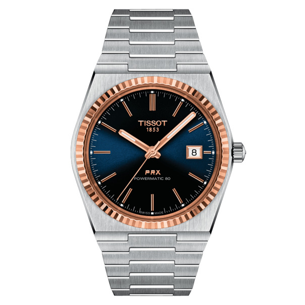 T931.407.41.041.00 Tissot PRX Powermatic 80 steel &amp; 18K gold bezel