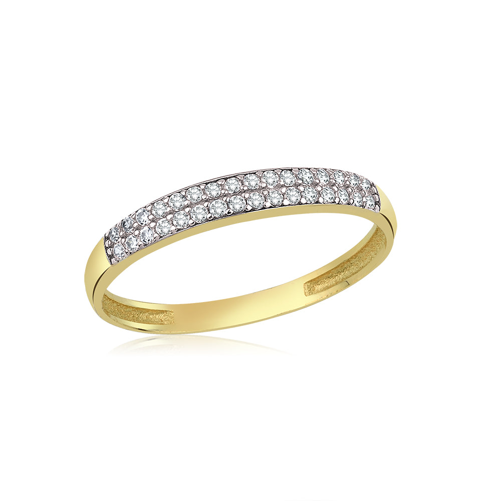 GIORO Adara Ring in 585 Gold mit Swarovski Kristallen
