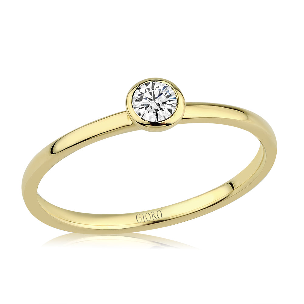 GIORO Belisa Verlobungsring 585 Gold mit 0,10ct Brillant