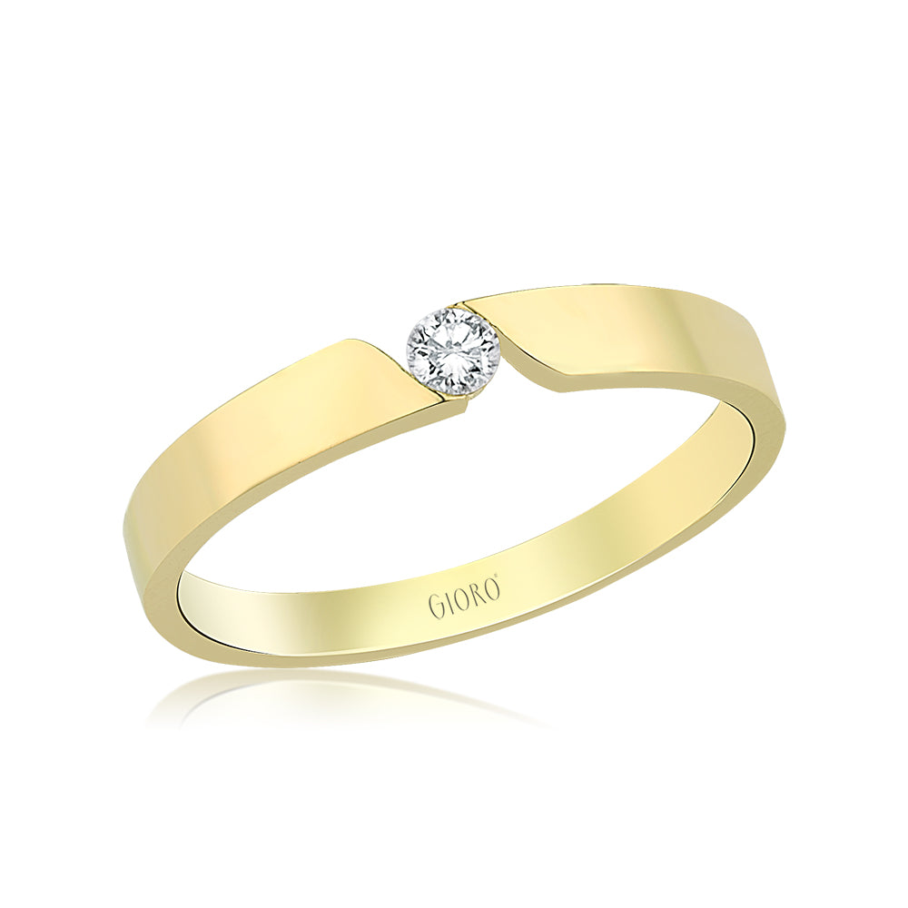 GIORO Livia Damenring 585 Gold mit 0,07ct Brillant