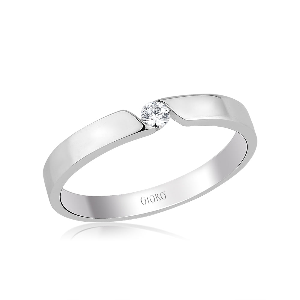 GIORO Benita Damenring 585 Weißgold mit 0,06ct Brillant